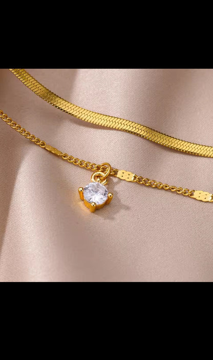 Bracelet de Cheville Élégance Dorée – Acier Inoxydable 316L & Cristal Signature Enamiz Paris