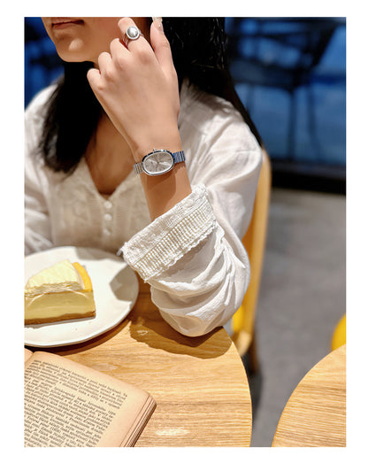 Montre Ovale Élégance Enamiz Paris – Bracelet Acier Précieux